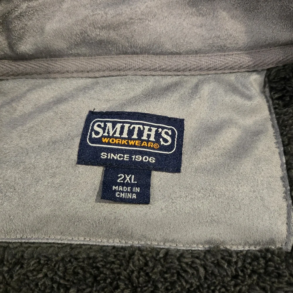 SMITH'S Men's Outdoor Workwear Fleece Lined Vest Zip Pockets ‎ 2XL